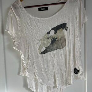 Diesel White Graphic Tee